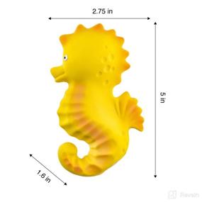 img 2 attached to 🛀 Organic Baby Bath Toy - Nalu The Seahorse, Non-Toxic, PVC, BPA, Phthalates-Free, All Natural Rubber, Textured for Sensory Play, Sealed Bathtub Rubber Toy, Hole-Free Bath Toy for Babies