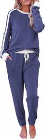 img 4 attached to Women'S Loungewear Set: Long Sleeve Crewneck Pullover And Jogger Pants - Lingswallow 2 Piece Sweatsuit Set For Comfortable Everyday Wear