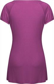 img 3 attached to Stylish & Comfortable: Helloacc Women'S A-Line Tunic Tops With Flattering Pleats & Empire Waist