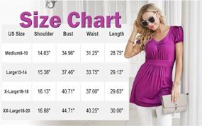 img 2 attached to Stylish & Comfortable: Helloacc Women'S A-Line Tunic Tops With Flattering Pleats & Empire Waist