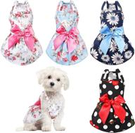 💃 stylish 4-piece dog bowknot floral dress: dress your pet princess in this cute sundress for a fashionable summer look! логотип