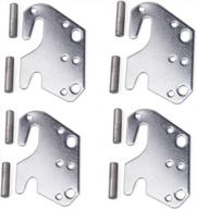 metal claw hook plate universal wood bed rail bracket - set of 4, by tiewards logo