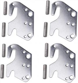 img 4 attached to Metal Claw Hook Plate Universal Wood Bed Rail Bracket - Set Of 4, By Tiewards