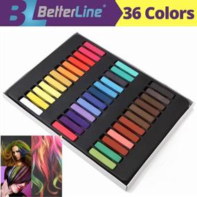 img 4 attached to Temporary Hair Color Chalk Set - 36 Vibrant Colors For Kids, Teens, And Adults - Works On Both Light And Dark Hair - Add Flair To Your Hairstyle