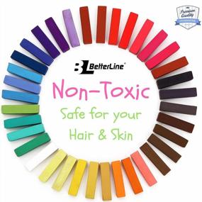 img 2 attached to Temporary Hair Color Chalk Set - 36 Vibrant Colors For Kids, Teens, And Adults - Works On Both Light And Dark Hair - Add Flair To Your Hairstyle