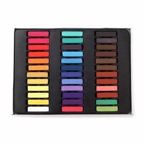 img 1 attached to Temporary Hair Color Chalk Set - 36 Vibrant Colors For Kids, Teens, And Adults - Works On Both Light And Dark Hair - Add Flair To Your Hairstyle