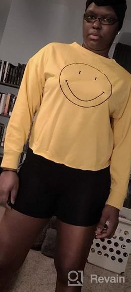 img 1 attached to Smiley Graphic Crewneck Sweatshirt For Women - Long Sleeve Casual Pullover Top With Happy Face Design review by Joshua Pilla