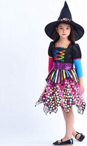 img 3 attached to Жуткое развлечение для девочек: костюм паука на Хэллоуин и нарядное платье паука для детей