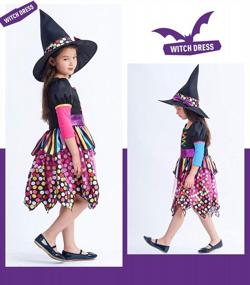 img 1 attached to Жуткое развлечение для девочек: костюм паука на Хэллоуин и нарядное платье паука для детей