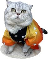 🐱 zenitsu agatsuma cosplay cat costume: perfect halloween pet clothes for small dogs and cats logo