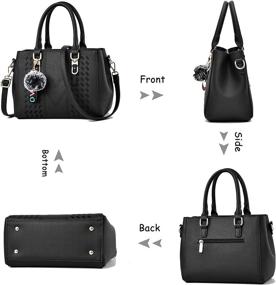 img 3 attached to AILLOSA Purses Handbags Satchel Shoulder Women's Handbags & Wallets : Satchels