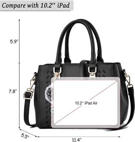 img 2 attached to AILLOSA Purses Handbags Satchel Shoulder Women's Handbags & Wallets : Satchels