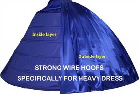 img 3 attached to Full Petticoat Vintage Crinoline 6 Hoops Skirt For Heavy Dress Gown(More Colors)