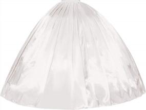 img 4 attached to Full Petticoat Vintage Crinoline 6 Hoops Skirt For Heavy Dress Gown(More Colors)