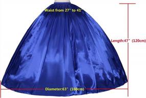 img 1 attached to Full Petticoat Vintage Crinoline 6 Hoops Skirt For Heavy Dress Gown(More Colors)