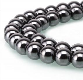 img 2 attached to BRCbeads Hematite Gemstone Loose Beads Round 10Mm Crystal Energy Stone Healing Power For Jewelry Making