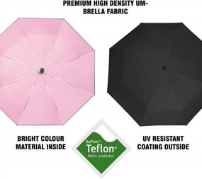 img 1 attached to Small, Automatic Open/Close Umbrella With Teflon Coating - Windproof & Lightweight For Traveling & Backpackers!
