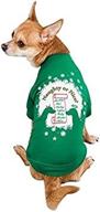 🐶 zack & zoey naughty or nice dog tee: a medium-sized green polyester/cotton blend логотип