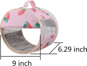 img 3 attached to 🐹 Wontee Small Pets Carrier Bag: Portable Handbag for Hamsters, Rats, Mice, Guinea Pigs, and More!