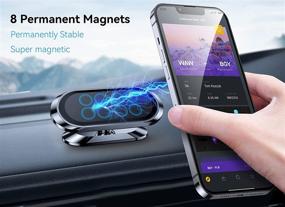 img 1 attached to 📱 [2 Pack] Upgraded 8X Magnets Magnetic Phone Mount with 360° Rotation - Universal Dashboard Car Mount for iPhone 13 Pro Max, Samsung Galaxy Note S21/S20+ & All Phones