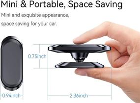 img 3 attached to 📱 [2 Pack] Upgraded 8X Magnets Magnetic Phone Mount with 360° Rotation - Universal Dashboard Car Mount for iPhone 13 Pro Max, Samsung Galaxy Note S21/S20+ & All Phones