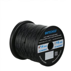 img 4 attached to BNTECHGO 14 Gauge Silicone Wire Spool 250 Ft Black Flexible 14 AWG Stranded Tinned Copper Wire