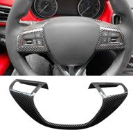 🚗 yoctm abs black carbon fiber look steering wheel cover trim decorative strip for maserati levante and ghibli series - (2014-2021 models) логотип