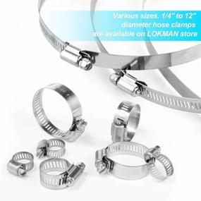 img 1 attached to 4 Pack 3" Stainless Steel Hose Clamps - 75-90Mm Adjustable Worm Gear Duct Clamp