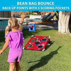 img 3 attached to GoSports Disney Mickey And Friends Bean Bag Toss Game Set - идеальное дополнение к детским дням рождения и праздникам в стиле Диснея