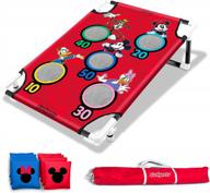 gosports disney mickey and friends bean bag toss game set - perfect addition to kids' birthday parties and disney-themed celebrations logo