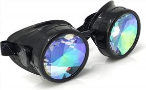 img 4 attached to Приготовьтесь к своему стилю в стиле стимпанк с очками Mad Scientist Goggles: идеально подходит для рейвов, костюмов и защиты глаз