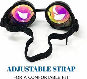 img 1 attached to Приготовьтесь к своему стилю в стиле стимпанк с очками Mad Scientist Goggles: идеально подходит для рейвов, костюмов и защиты глаз