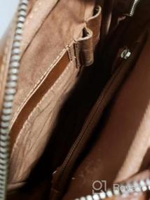 img 5 attached to Premium Full Grain Leather Messenger Bag: AULIV Cross Body Satchel For Travel And Office In Dark Tan