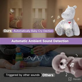 img 1 attached to 👶 Smart Cry Detection Baby Plush Toy with AI, Musical White Noise Machines, Newborn Bouncer Registry Gifts, Cute Animal Light Toy with Sleep Sound, Nursery Décor, Toddlers Soother - Voices, Plushies, and Beyond