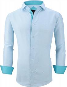 img 3 attached to Alex Vando Men'S Printed Long Sleeve Dress Shirt With Regular Fit Button Down Style