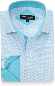 img 4 attached to Alex Vando Men'S Printed Long Sleeve Dress Shirt With Regular Fit Button Down Style