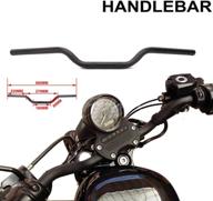 🏍️ 1-inch black drag tracker handlebar - universal 25mm handlebars for harley sportster xl 883 1200 bobber custom chopper softail dyna - euro style логотип