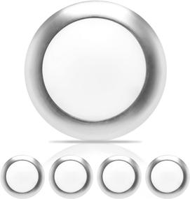 img 4 attached to 4Pack 6In LED Recessed & Surface Mount Disk Light W/ Brushed Nickel Trim - 16.5W, 1000Lm, 5000K Day Light, Energy Star & ETL Listed Approved