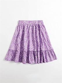 img 3 attached to Milumia Leopard Elastic Ruffle Tiered Girls' Clothing in Skirts & Skorts