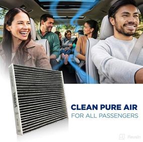 img 1 attached to T1A 87139-02090 Toyota Cabin Air Filter - CP285 ( CF10285 ) Replacement | Activated Carbon | Fits Toyota Lexus Scion Subaru | Breathe Pure Premium Air Filters by T1A