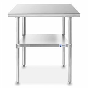 img 3 attached to NSF Certified Stainless Steel Work Table With Under Shelf By GRIDMANN - Ideal For Commercial Kitchens And Home Use