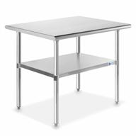 nsf certified stainless steel work table with under shelf by gridmann - ideal for commercial kitchens and home use logo