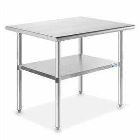 img 4 attached to NSF Certified Stainless Steel Work Table With Under Shelf By GRIDMANN - Ideal For Commercial Kitchens And Home Use