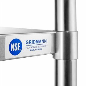 img 1 attached to NSF Certified Stainless Steel Work Table With Under Shelf By GRIDMANN - Ideal For Commercial Kitchens And Home Use