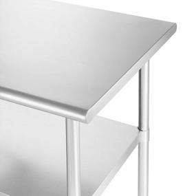 img 2 attached to Сертифицированный NSF рабочий стол из нержавеющей стали с нижней полкой от GRIDMANN - идеально подходит для коммерческих кухонь и домашнего использования