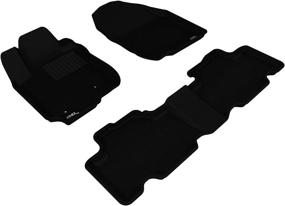 img 4 attached to 🚗 Custom Fit All-Weather Floor Mat Set for Toyota RAV4 - Kagu Rubber (Black)