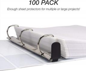 img 3 attached to Non-Glare Standard Weight Sheet Protectors For 3 Ring Binder - Top Loading, Acid Free, 1.97 MIL Thick, Box Of 100 By Samsill
