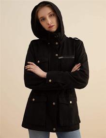 img 3 attached to Escalier Lightweight Drawstring Removable Military Women's Clothing in Coats, Jackets & Vests