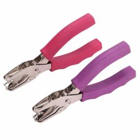 img 4 attached to Craftinova 1/4 Inch Handheld Hole Punch With Soft Grip Handles - Pack Of 3 - Ideal For Home, Office And School Supplies - Punches Up To 6 Sheets - Perfect For Labels And Greeting Cards