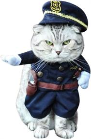 img 4 attached to 🐾 NACOCO Pet Police Costumes - Small Dog and Cat Halloween Outfits